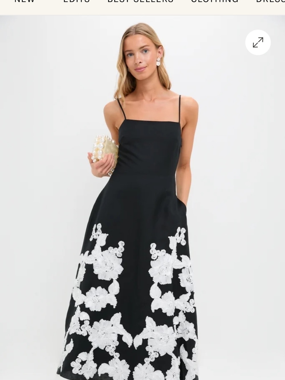 SIMKHAI
Black Multi Annabella Midi Dress Large